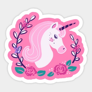 Pink Unicorn Sticker